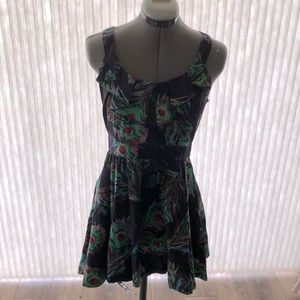 Colorful peacock dress